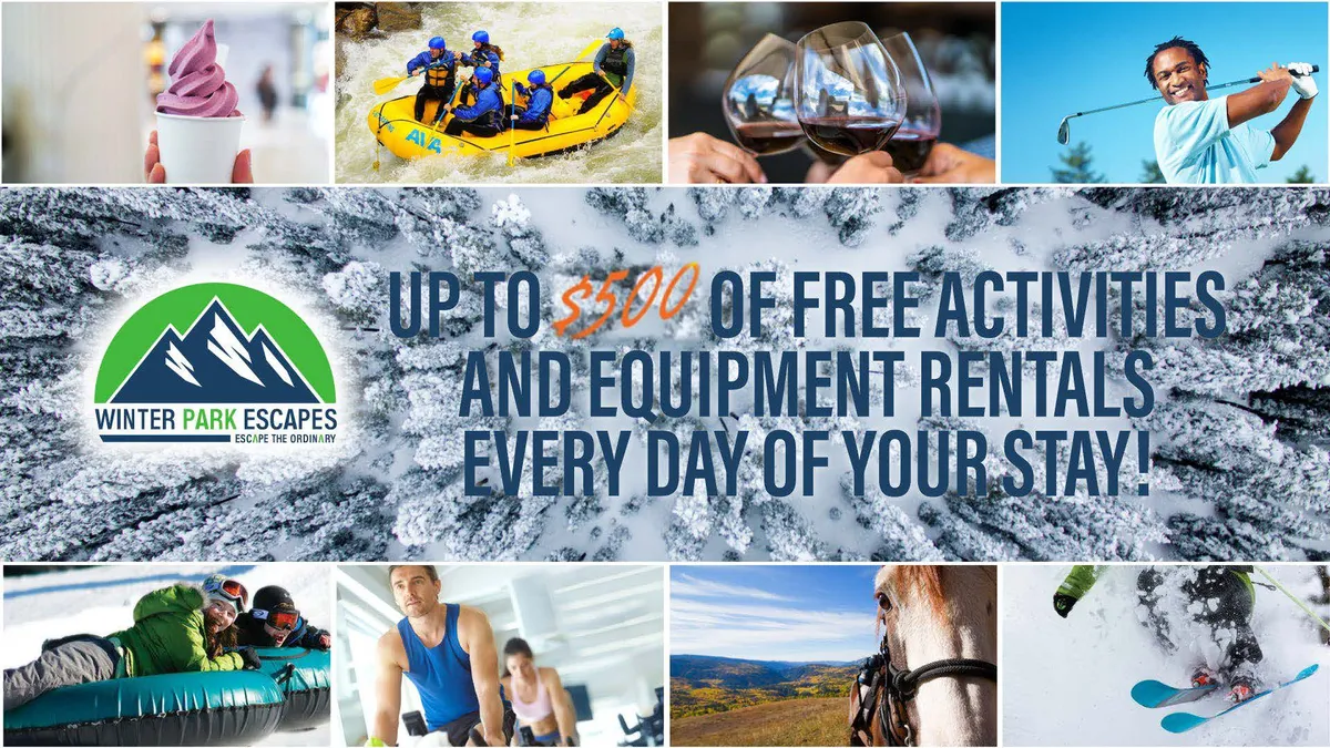 A vibrant interior scene showcasing a variety of activities—white-water rafting, skiing, horseback riding, golfing, and local wine tasting. The composition conveys the thrill and diversity of all-season experiences, from adrenaline-pumping sports to leisurely relaxation.